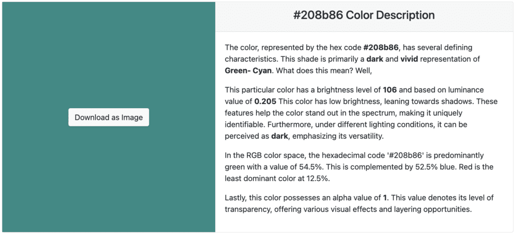 Brand Guidelines - Màu chủ đạo #208b86 - Xanh Lục Lam - Green Cyan