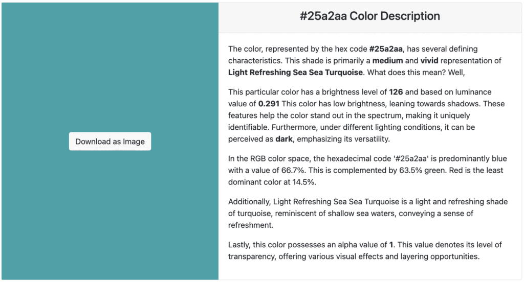 Brand Guidelines - Màu chủ đạo #25a2aa - Ngọc Lam Biển Nhẹ Nhàng Sảng Khoái - Light Refreshing Sea Sea Turquoise