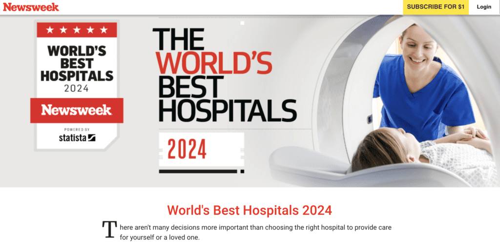 Bệnh viện hàng đầu thế giới 2024 - Theo Newsweek