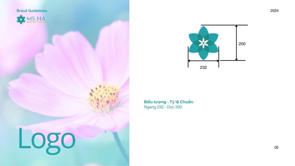 Hướng dẫn sử dụng nhận diện Thương Hiệu - Tỷ lệ kích thước Biểu Tượng Logo